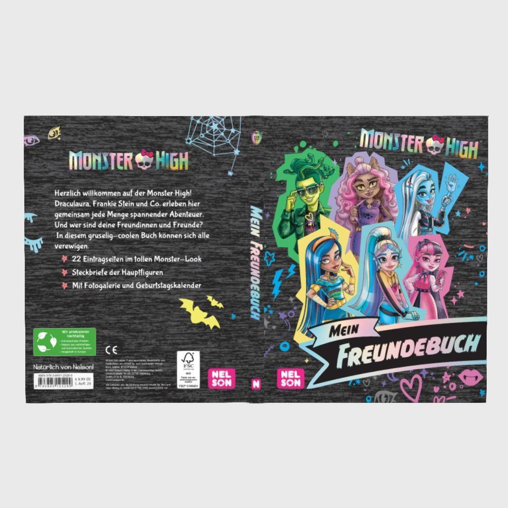 Bild: 9783845125299 | Monster High: Mein Freundebuch | Buch | Wattiertes Eintragbuch | 64 S.