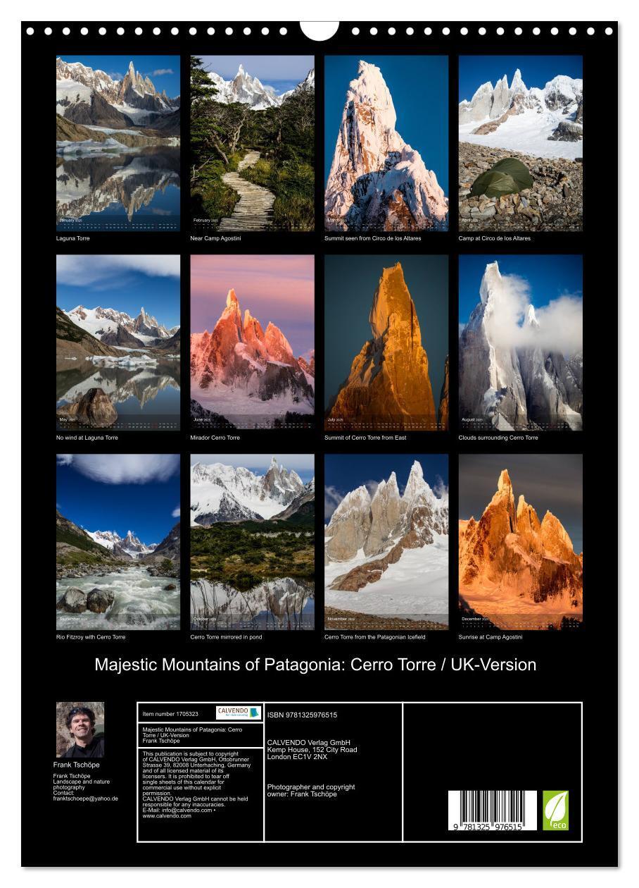 Bild: 9781325976515 | Majestic Mountains of Patagonia: Cerro Torre / UK-Version (Wall...