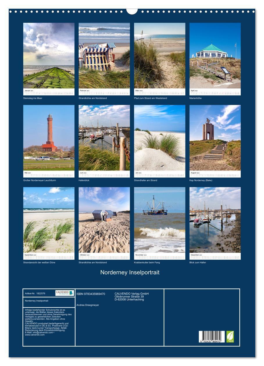 Bild: 9783435969470 | Norderney Inselportrait (Wandkalender 2025 DIN A2 hoch), CALVENDO...