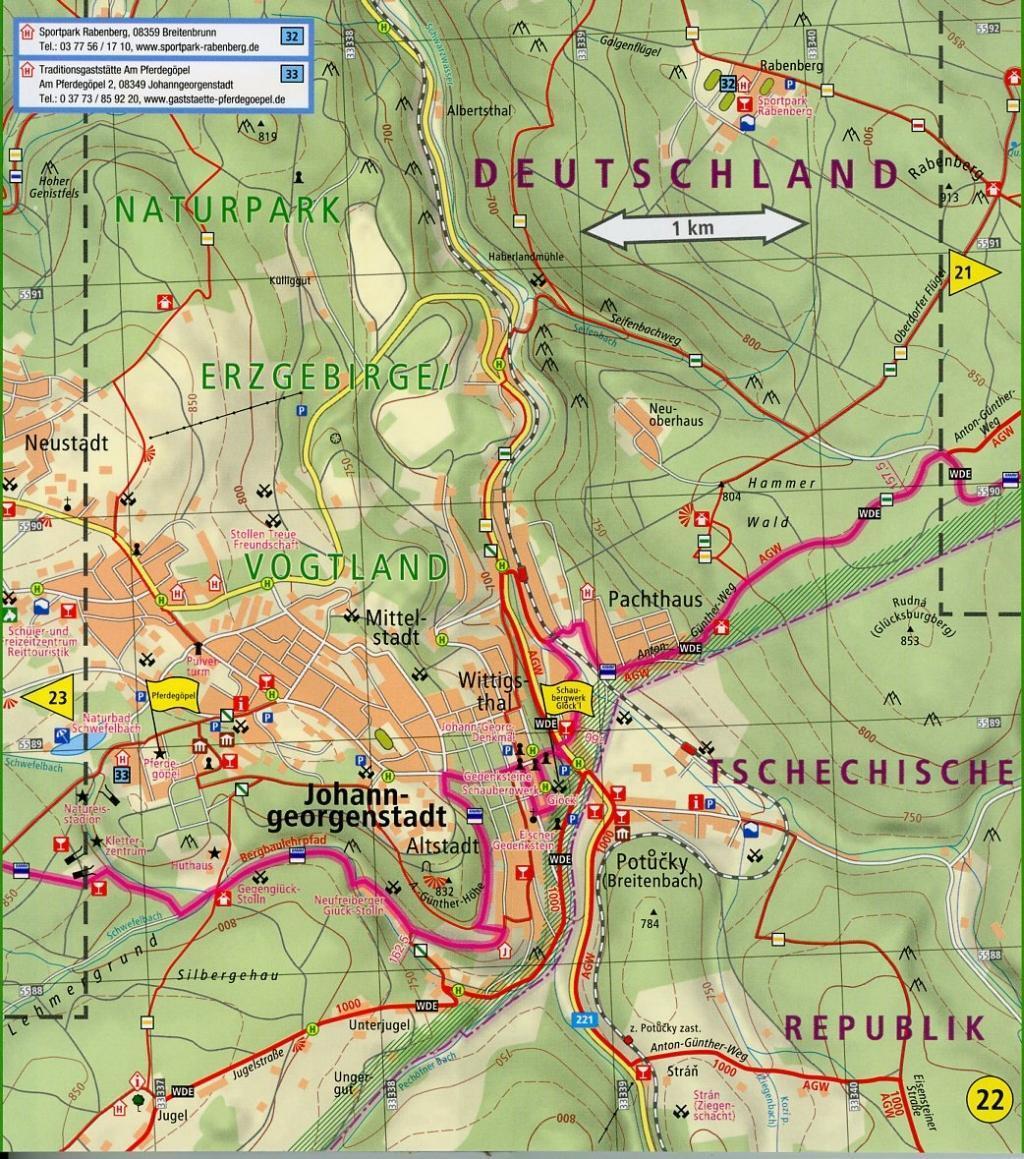 Bild: 9783899206586 | Kammweg Erzgebirge - Vogtland 1 : 25 000 Wanderkarte | (Land-)Karte