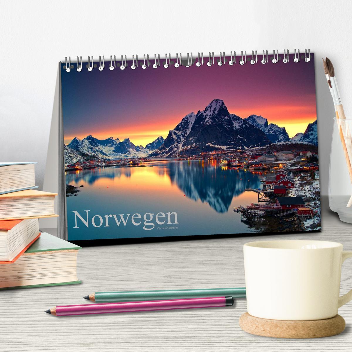 Bild: 9783435801268 | Norwegen (Tischkalender 2025 DIN A5 quer), CALVENDO Monatskalender