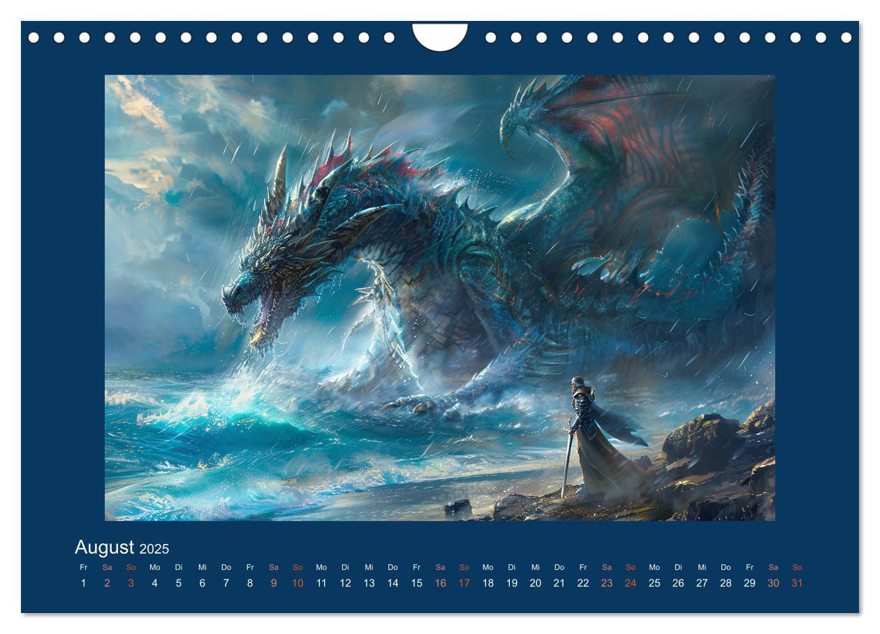 Bild: 9783383821394 | Drachenkrieger (Wandkalender 2025 DIN A4 quer), CALVENDO...