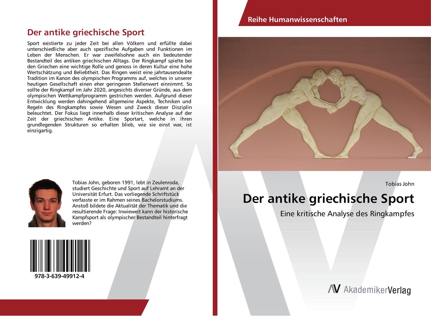 Cover: 9783639499124 | Der antike griechische Sport | Eine kritische Analyse des Ringkampfes