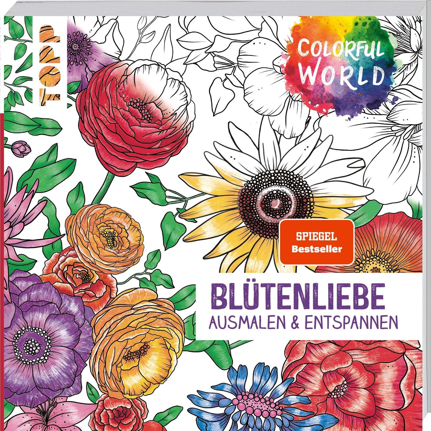 Cover: 9783772447150 | Colorful World - Blütenliebe | Ausmalen & entspannen | Starke-An