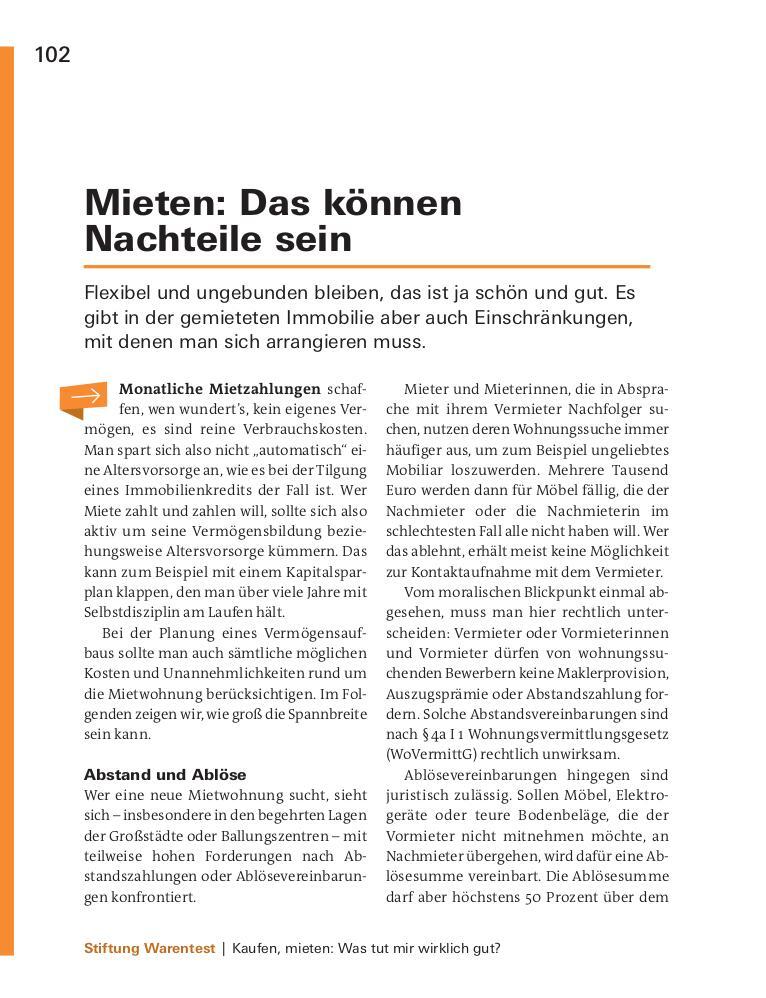 Bild: 9783747107171 | Mieten oder kaufen? | Stiftung Warentest | Taschenbuch | 160 S. | 2024