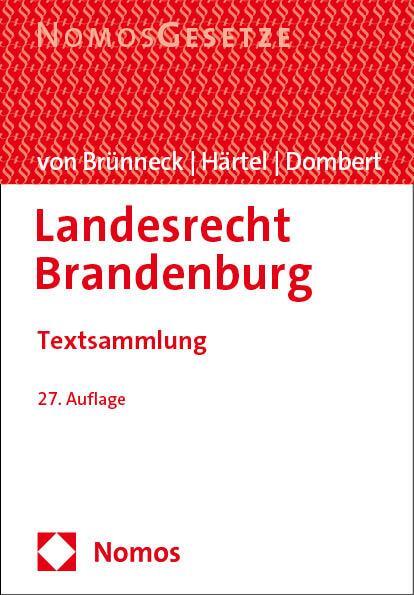Cover: 9783756010431 | Landesrecht Brandenburg | Textsammlung - Rechtsstand: 15. August 2023