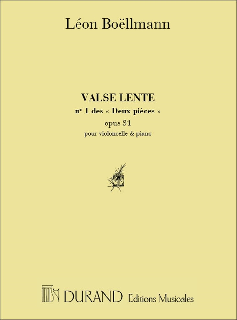 Cover: 9790044027651 | Deux Pieces. N. 1: Valse Lente, Opus 31 N. 1 | Léon Boellmann