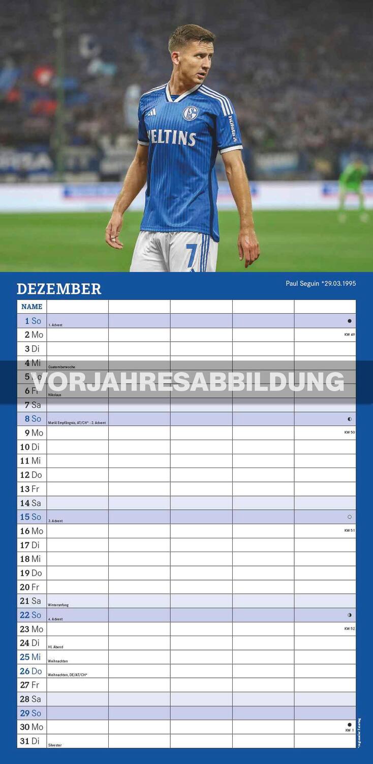 Bild: 4002725994455 | FC Schalke 04 2025 - Fanterminer - Fan-Kalender - Fußball-Kalender...