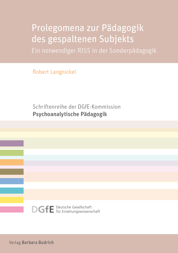 Cover: 9783847425533 | Prolegomena zur Pädagogik des gespaltenen Subjekts | Robert Langnickel
