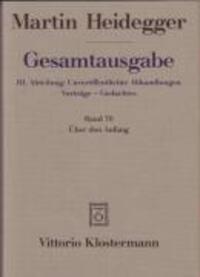 Cover: 9783465034155 | Gesamtausgabe Abt. 3 Unveröffentliche Abhandlungen Bd. 70. Über den...
