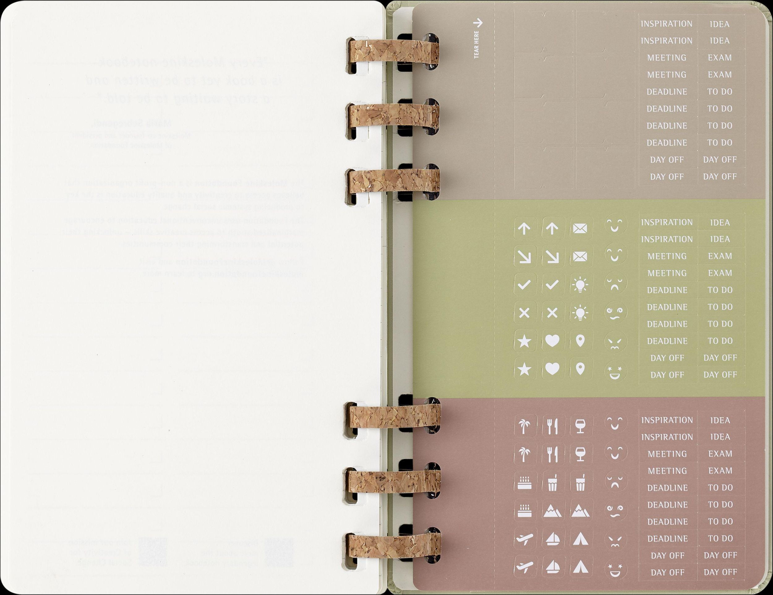 Bild: 8056999271480 | Moleskine 12 Monate Studienplaner mit Spiralbindung, L/A5, Fester...