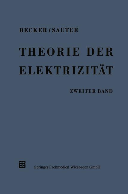 Cover: 9783663059363 | Theorie der Elektrizität | Richard Becker | Taschenbuch | Paperback