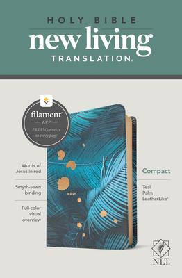 Cover: 9781496455499 | NLT Compact Bible, Filament Enabled (Leatherlike, Teal Palm, Red...