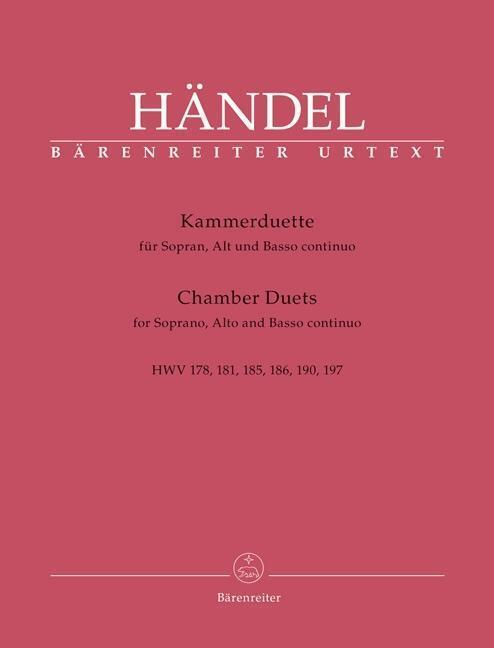 Cover: 9790006535903 | Chambers Duets for Soprano, Alto and Basso cont. | Händel | Buch