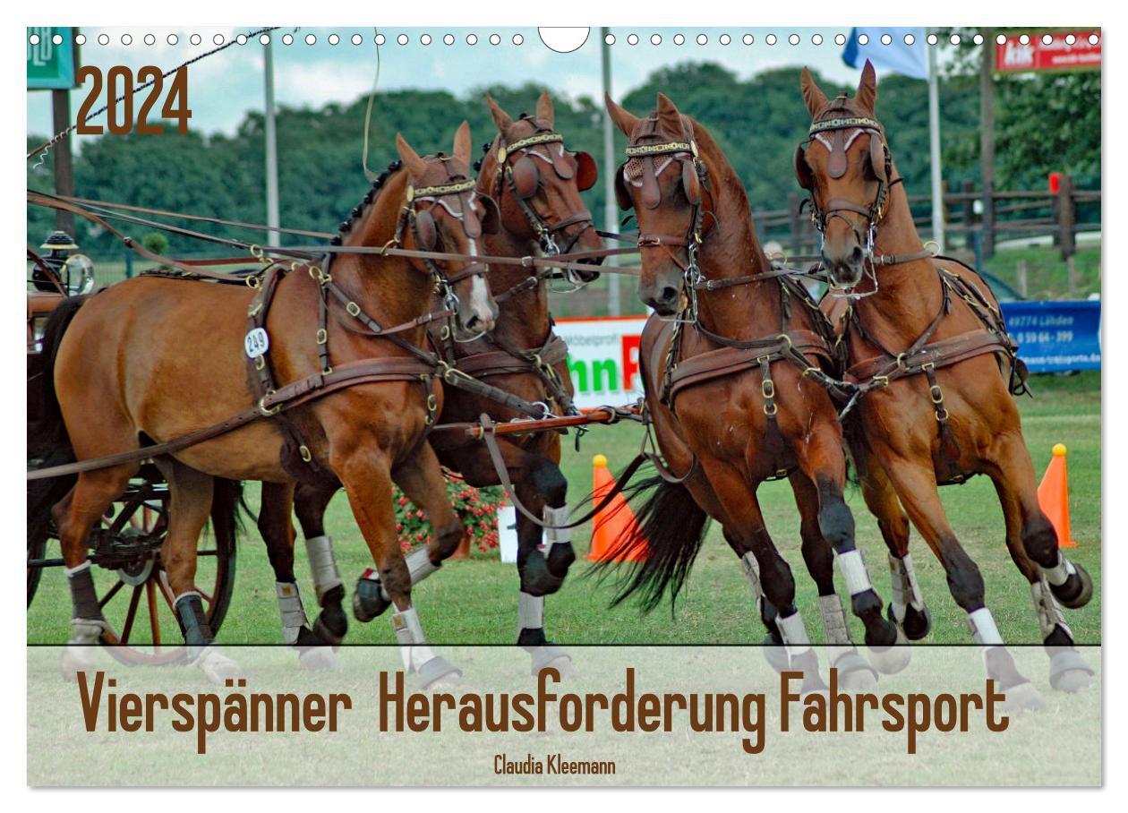 Cover: 9783675915787 | Vierspänner Herausforderung Fahrsport (Wandkalender 2024 DIN A3...