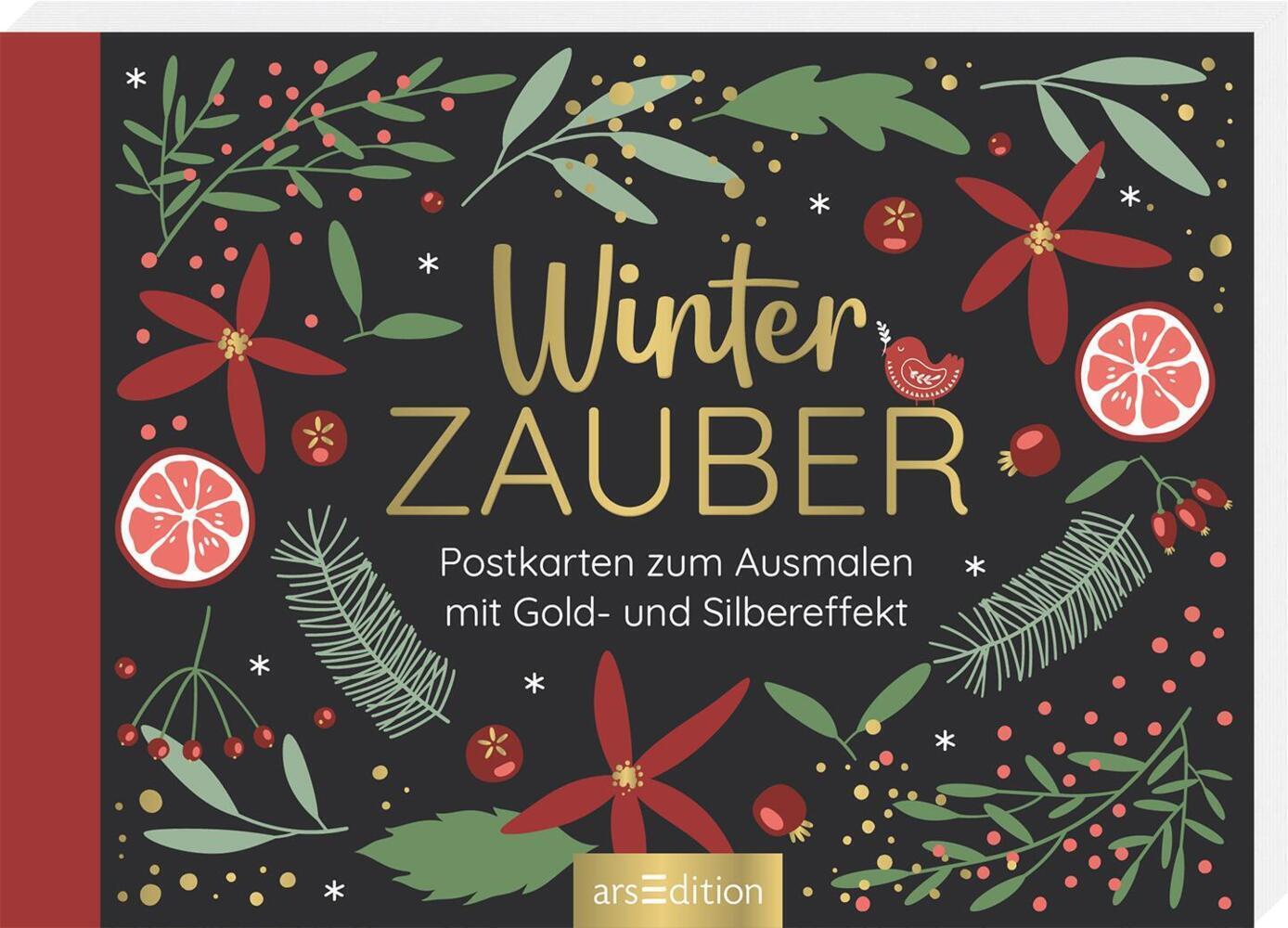 Cover: 4014489129943 | Winterzauber | Postkarten zum Ausmalen mit Gold- und Silbereffekt