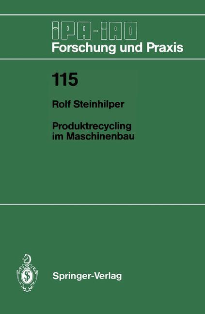 Cover: 9783540188490 | Produktrecycling im Maschinenbau | Rolf Steinhilper | Taschenbuch