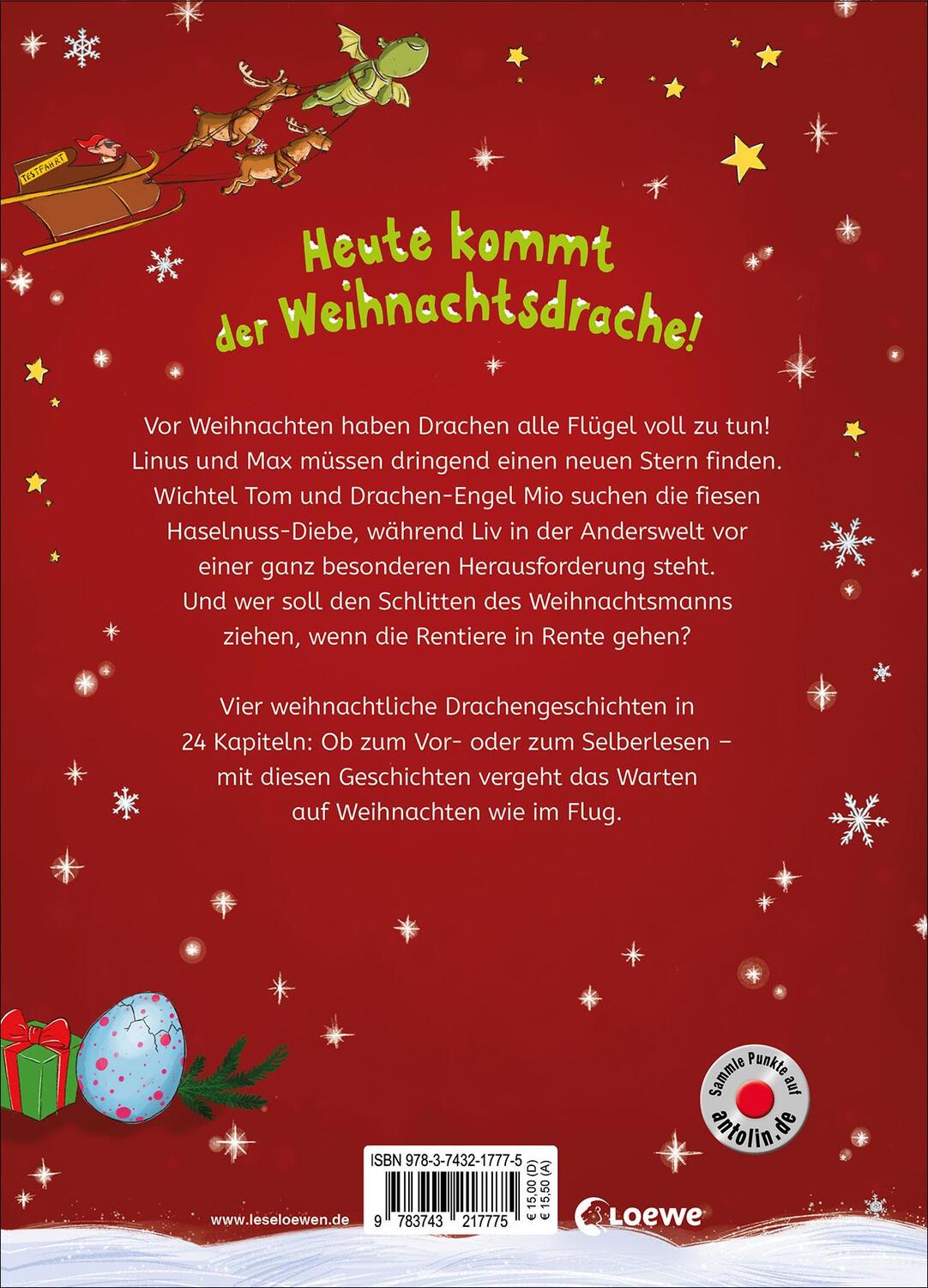 Rückseite: 9783743217775 | Leselöwen-Adventskalender für Erstleser - Drachen | Walder (u. a.)