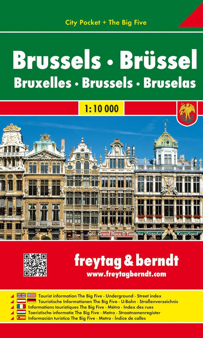 Cover: 9783707913767 | Brüssel 1 : 10 000 City Pocket + The Big Five | (Land-)Karte | Deutsch