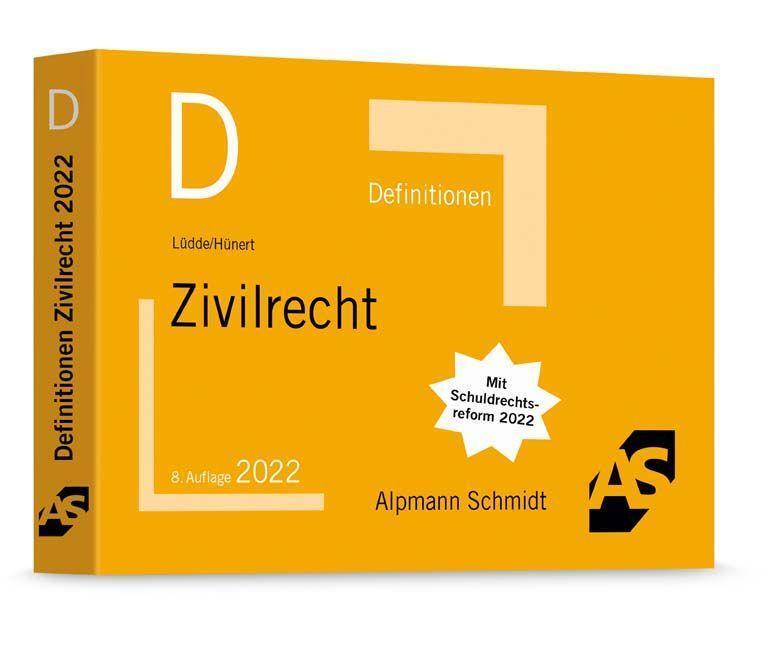 Cover: 9783867528412 | Definitionen Zivilrecht | Jan Stefan Lüdde (u. a.) | Taschenbuch