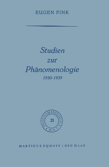 Cover: 9789401164238 | Studien zur Phänomenologie 1930-1939 | S. Fink | Taschenbuch | Deutsch