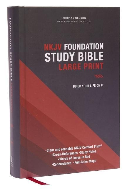 Cover: 9780785261124 | NKJV, Foundation Study Bible, Large Print, Hardcover, Red Letter,...