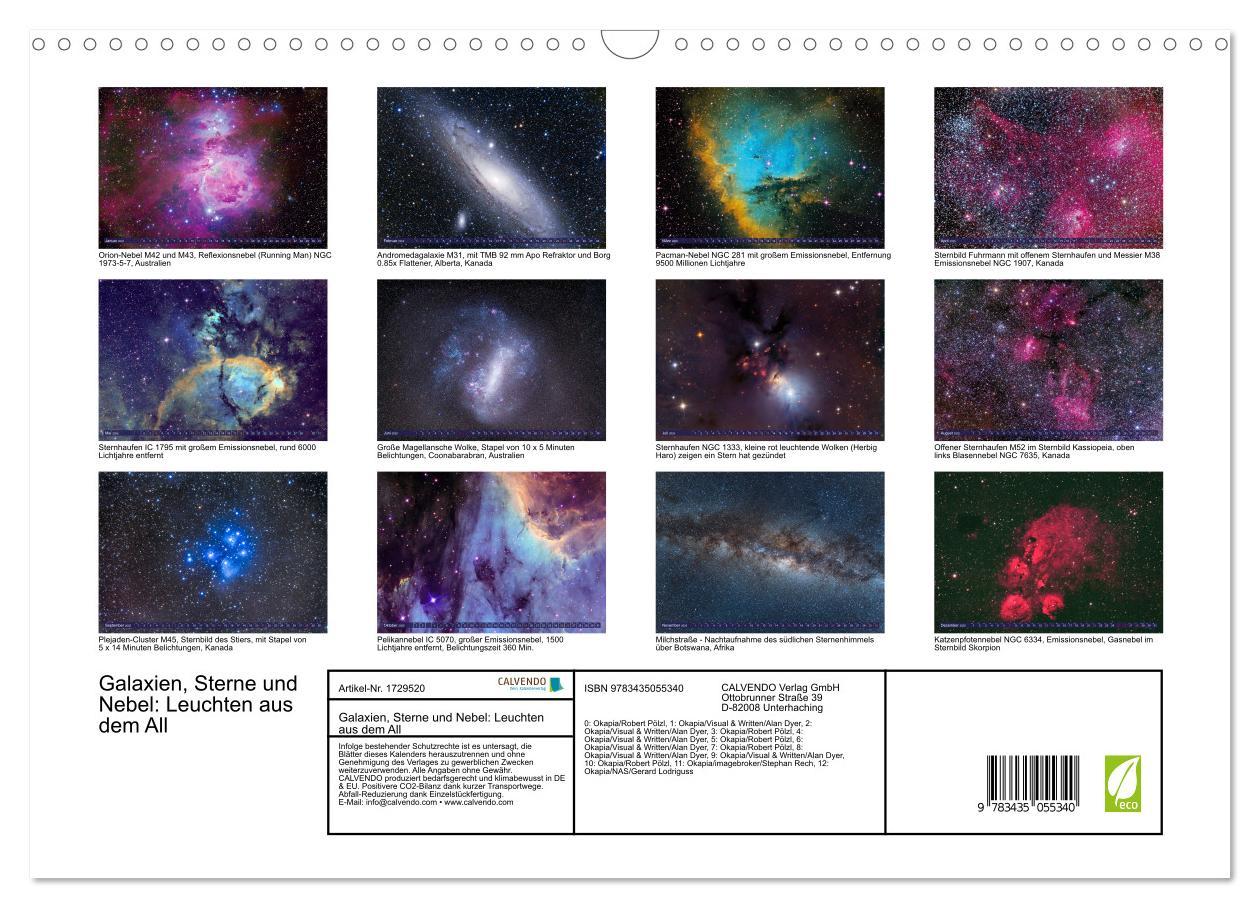 Bild: 9783435055340 | Galaxien, Sterne und Nebel: Leuchten aus dem All (Wandkalender 2025...