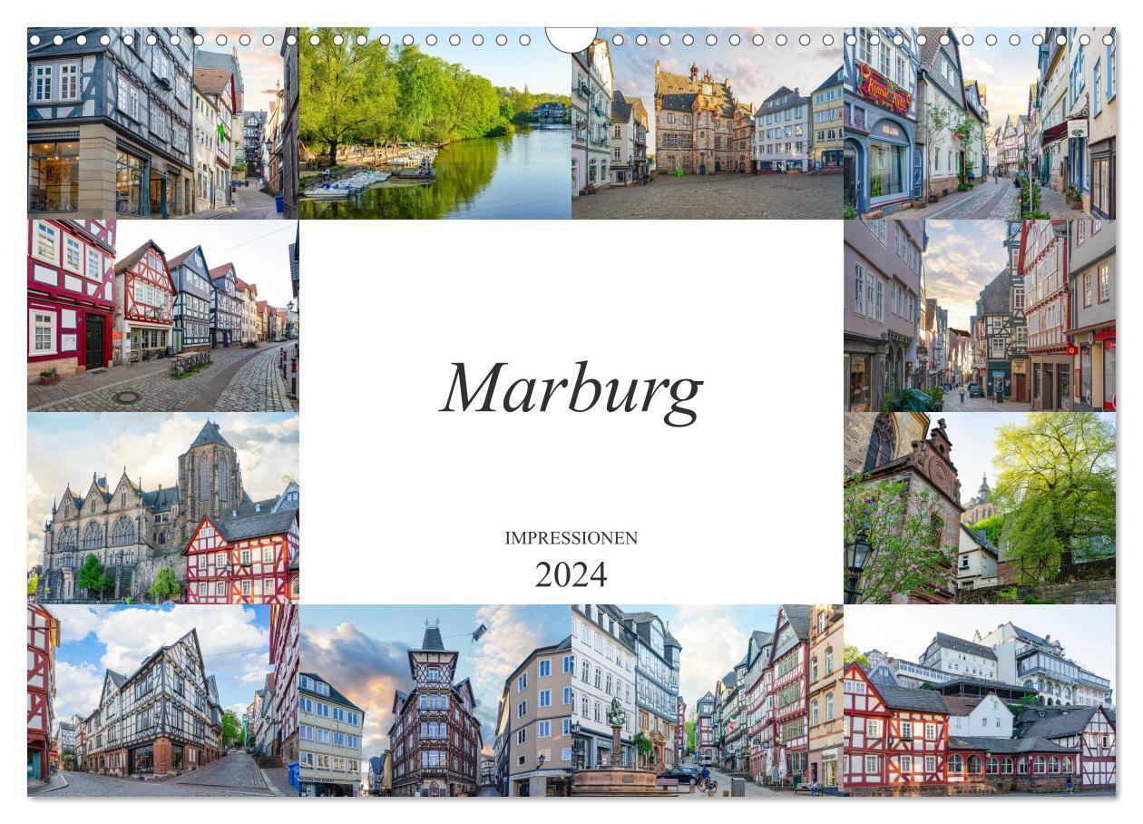 Cover: 9783675948716 | Marburg Impressionen (Wandkalender 2024 DIN A3 quer), CALVENDO...