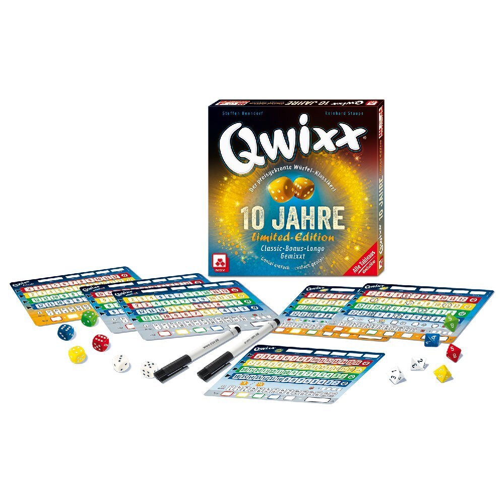 Cover: 4012426883736 | Qwixx-Edition 10 Jahre Qwixx | Nürnberger Spielkarten Verlag | Spiel