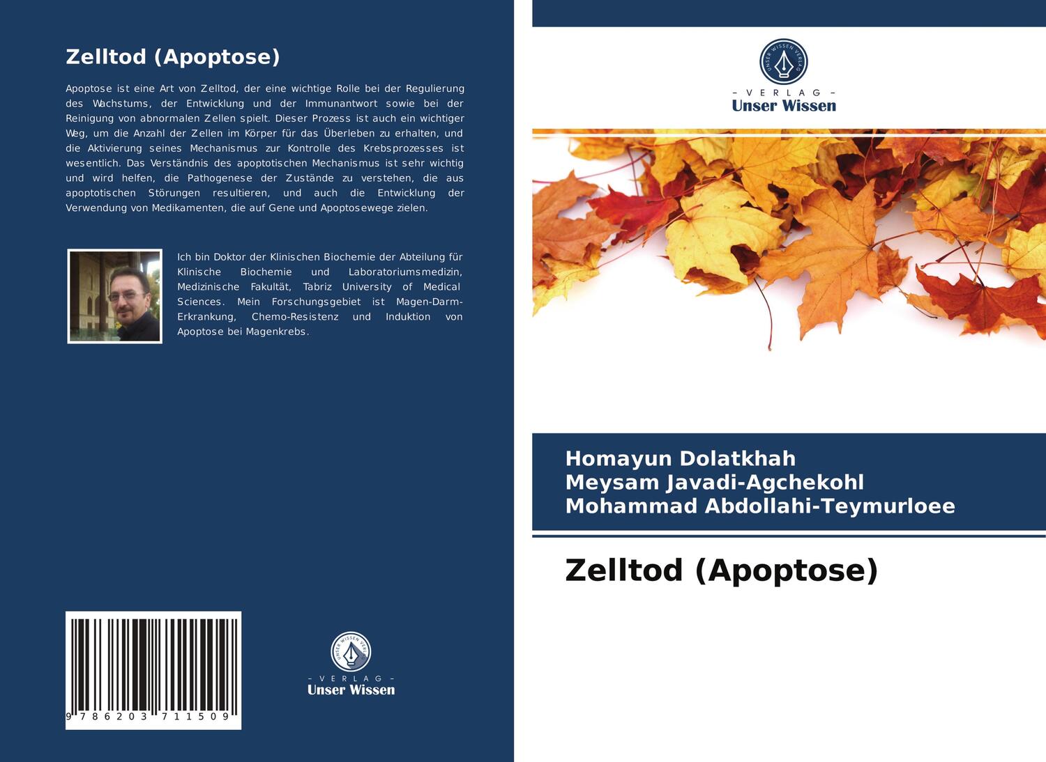Cover: 9786203711509 | Zelltod (Apoptose) | Homayun Dolatkhah (u. a.) | Taschenbuch | 88 S.