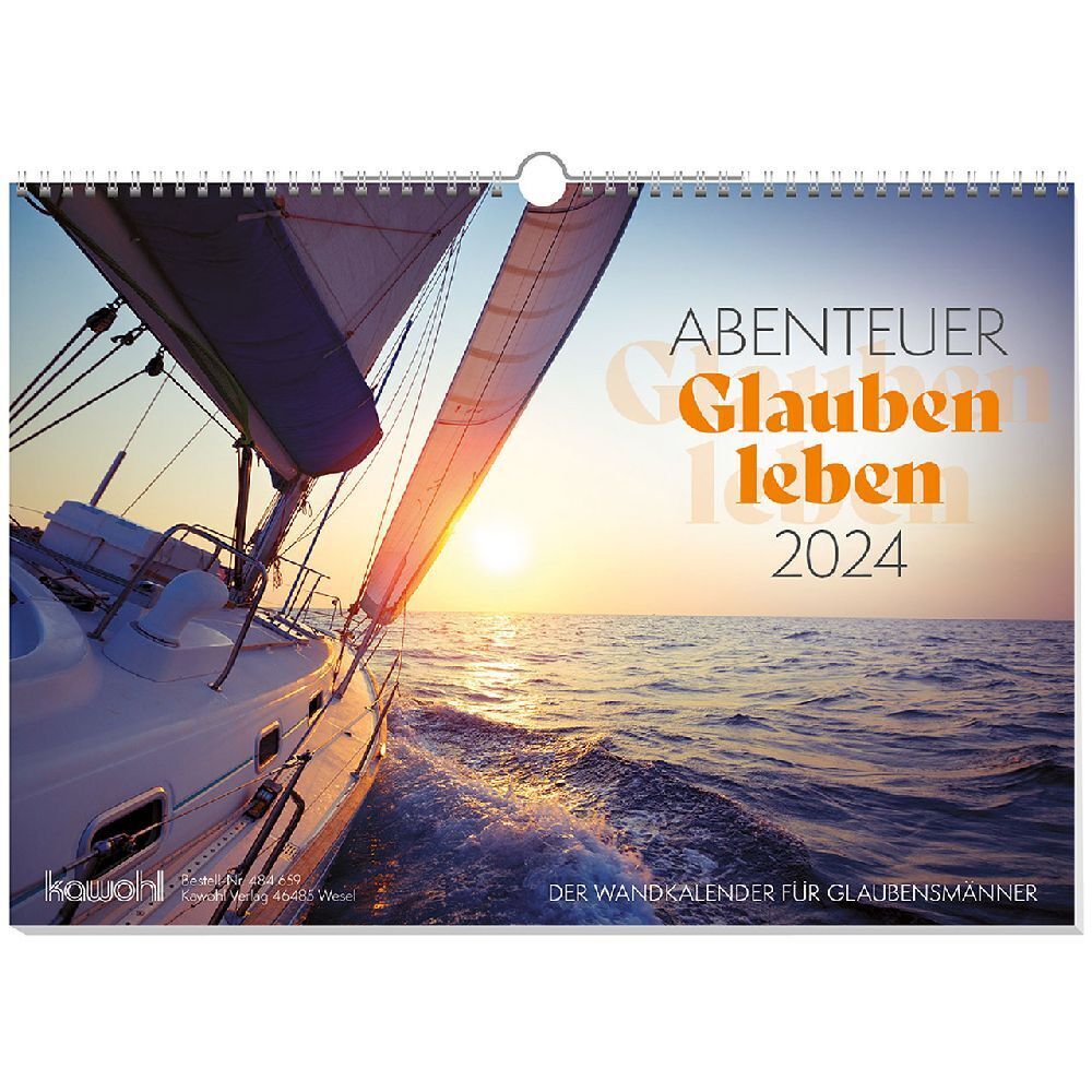 Cover: 9783754865941 | Abenteuer Glauben leben 2024 | Der Wandkalender für Glaubensmänner