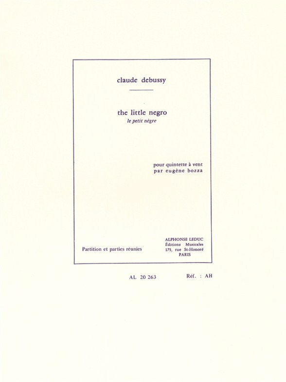 Cover: 9790046202636 | Le petit nègre pour quintette a vent parties | Claude Debussy | Buch