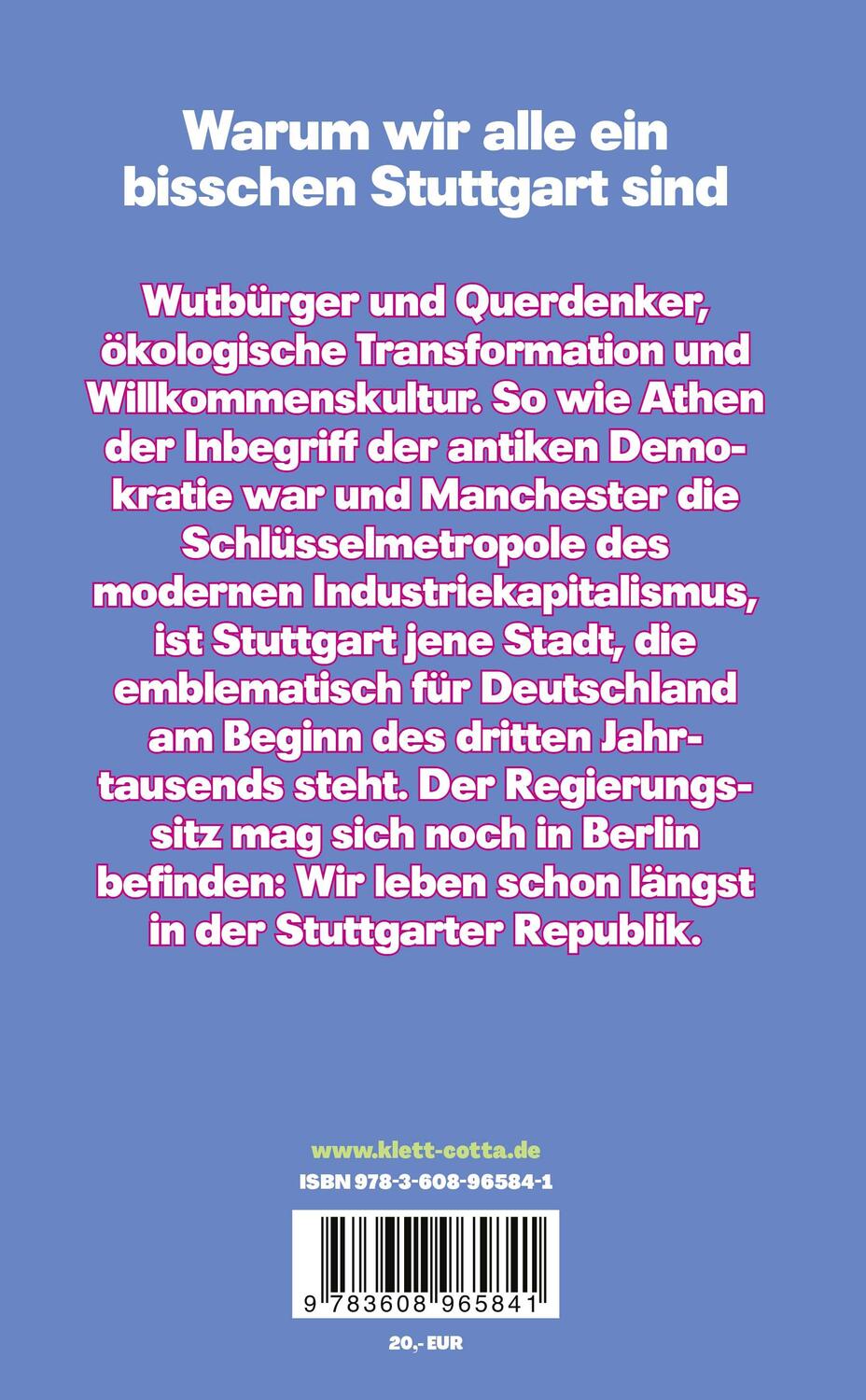 Rückseite: 9783608965841 | Der Stuttgart-Komplex | Streifzüge durch die deutsche Gegenwart | Buch