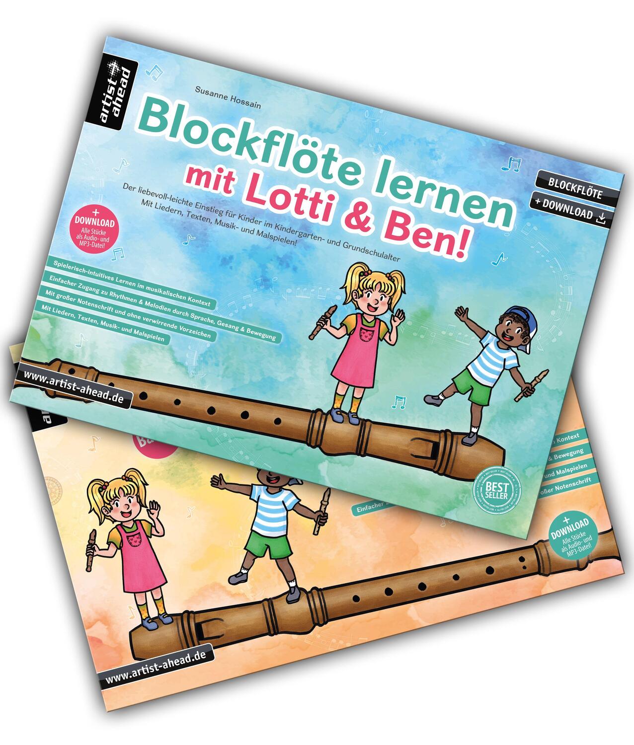 Cover: 9783866422087 | Blockflöte lernen mit Lotti & Ben - Band 1 + 2 im Set! | Hossain