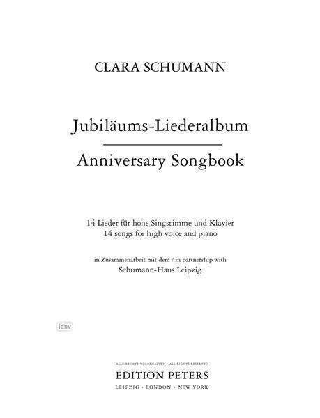 Bild: 9790014133313 | Jubiläums-Liederalbum -14 Lieder für hohe Singstimme und Klavier-...