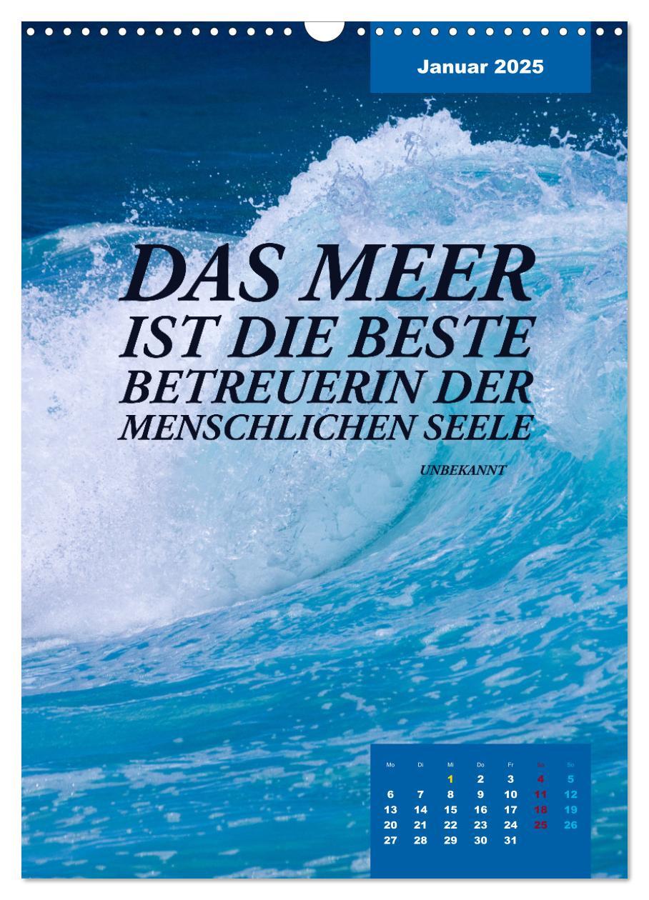 Bild: 9783435882007 | Verrückt nach MEER - Wellen - Strand - Zitate (Wandkalender 2025...