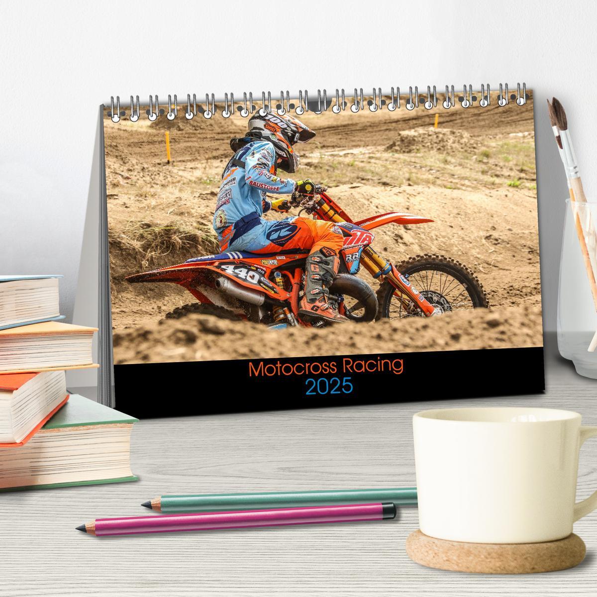 Bild: 9783435294381 | Motocross Racing 2025 (Tischkalender 2025 DIN A5 quer), CALVENDO...