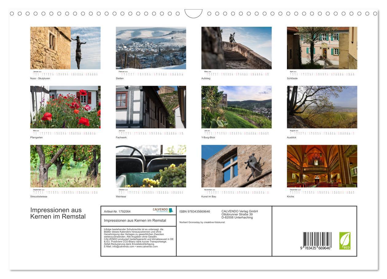 Bild: 9783435669646 | Impressionen aus Kernen im Remstal (Wandkalender 2025 DIN A3 quer),...