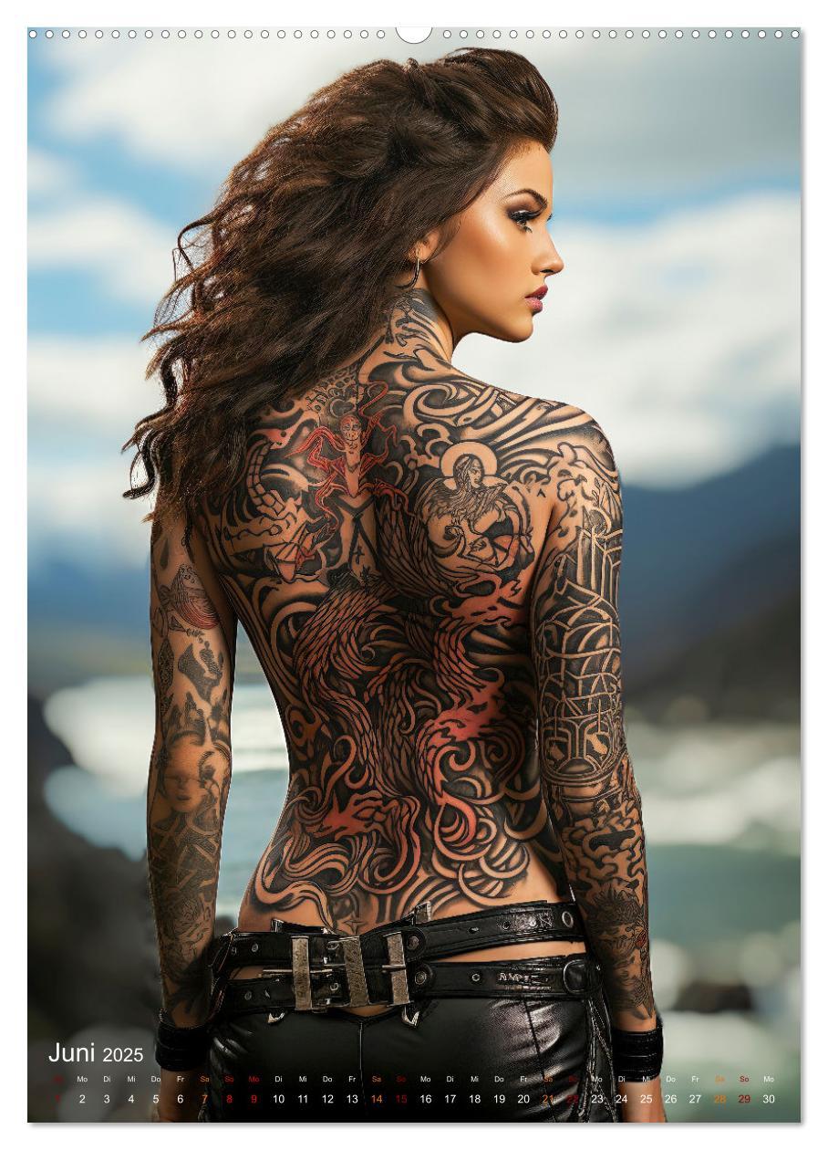 Bild: 9783435860555 | Tattoo Kunst auf der Haut (Wandkalender 2025 DIN A2 hoch), CALVENDO...