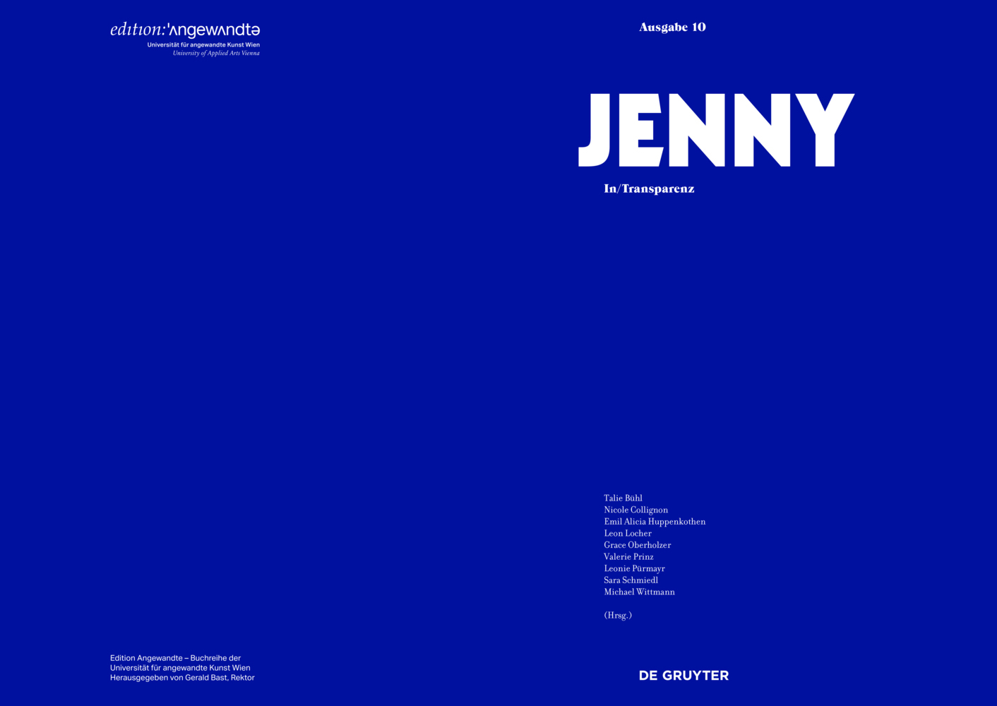 Bild: 9783111027074 | JENNY. Ausgabe 10 | In/Transparenz | Talie Bühl (u. a.) | Taschenbuch