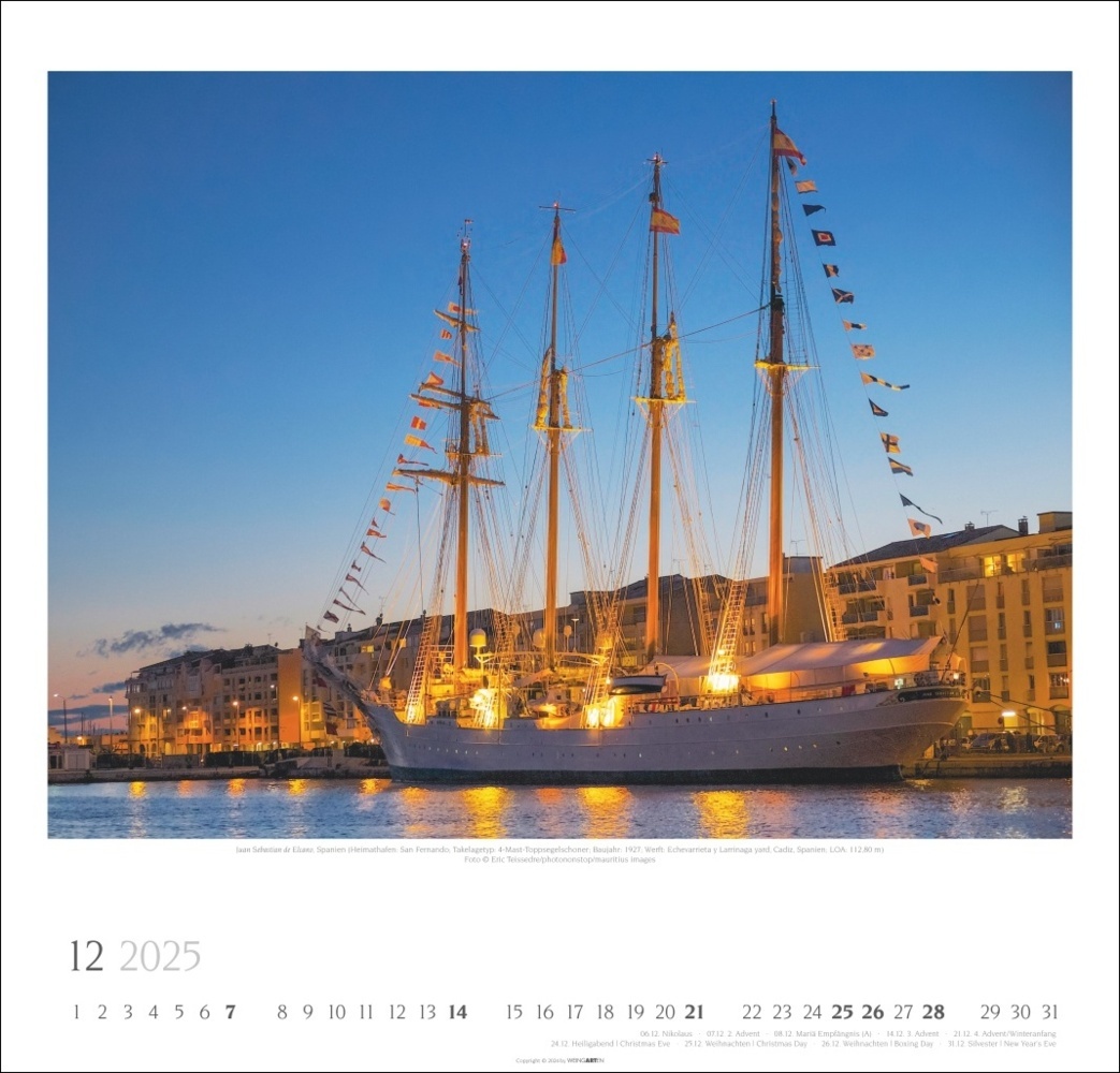 Bild: 9783839900345 | Tall Ships Kalender 2025 | Kalender | Spiralbindung | 14 S. | Deutsch