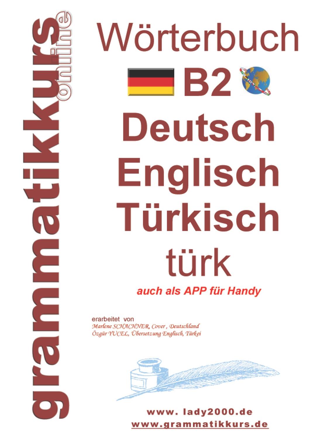 Cover: 9783735719416 | Wörterbuch B2 Deutsch - Englisch - Türkisch | Marlene Schachner | Buch