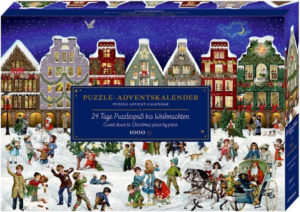 Bild: 4050003952529 | Puzzle-Adventskalender - Winterabend in der Stadt | Kalender | 1 S.