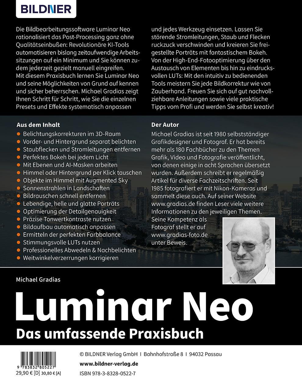 Rückseite: 9783832805227 | Luminar Neo - Das umfassende Praxishandbuch | Michael Gradias | Buch