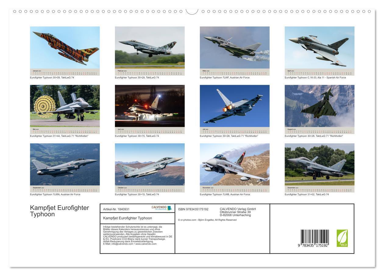 Bild: 9783435175192 | Kampfjet Eurofighter Typhoon (hochwertiger Premium Wandkalender...