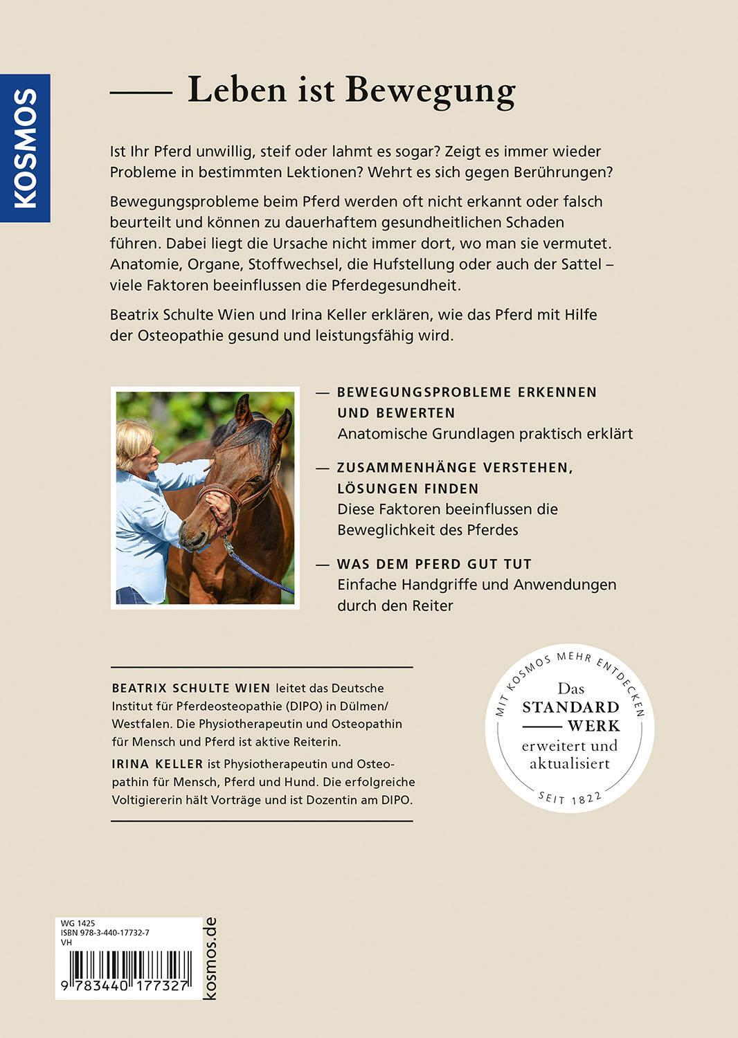Rückseite: 9783440177327 | Osteopathie für Pferde | Wissen, Spüren, Behandeln | Keller (u. a.)