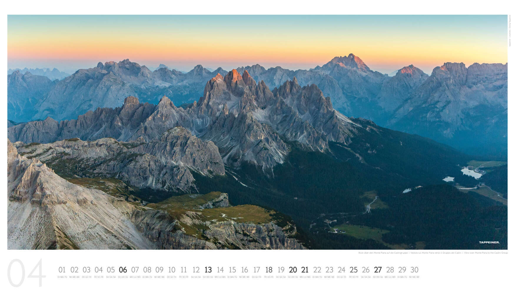 Bild: 9791280864154 | Luftbildkalender Dolomiten 2025 | Athesia-Tappeiner Verlag | Kalender