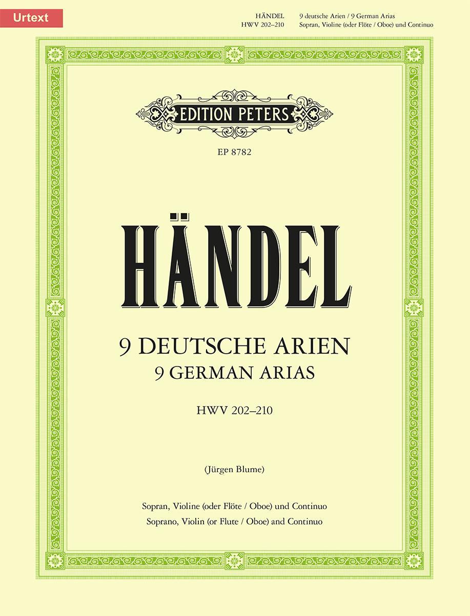 Cover: 9790014071165 | 9 Deutsche Arien HWV 202-210 / URTEXT | Georg Friedrich Händel | Buch