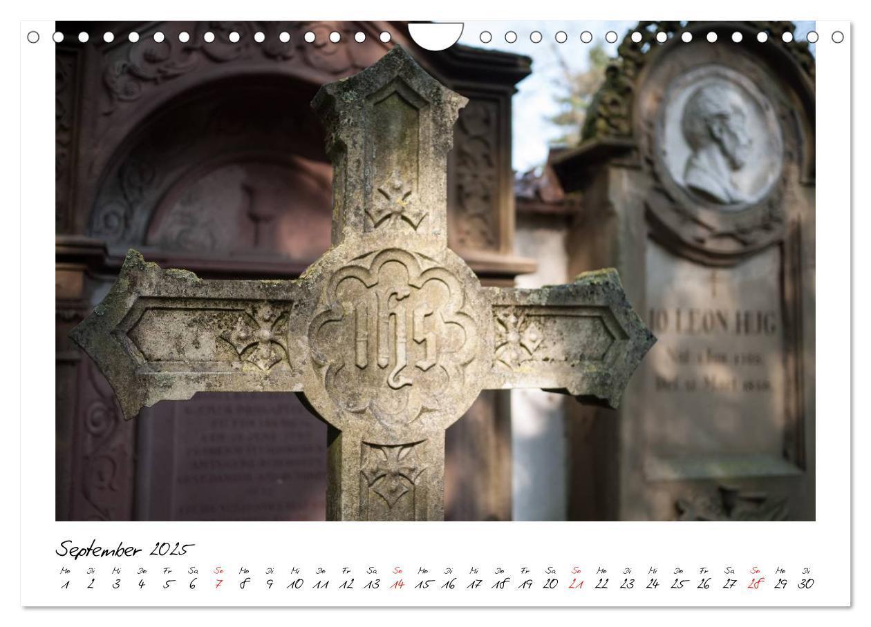 Bild: 9783435712892 | Alter Friedhof Freiburg (Wandkalender 2025 DIN A4 quer), CALVENDO...