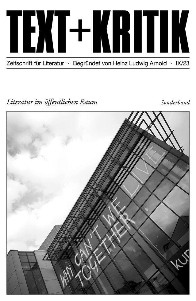 Cover: 9783967078718 | Literatur im öffentlichen Raum | Taschenbuch | Text und Kritik | 2023